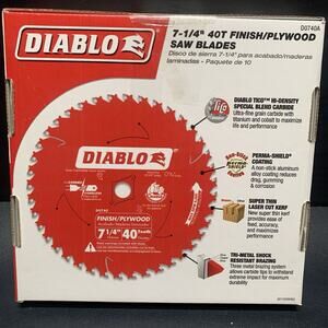 Diablo D0740A 7-1/4" x 40 Tooth Carbide Finish Circular Blades, 10 Pack. RC